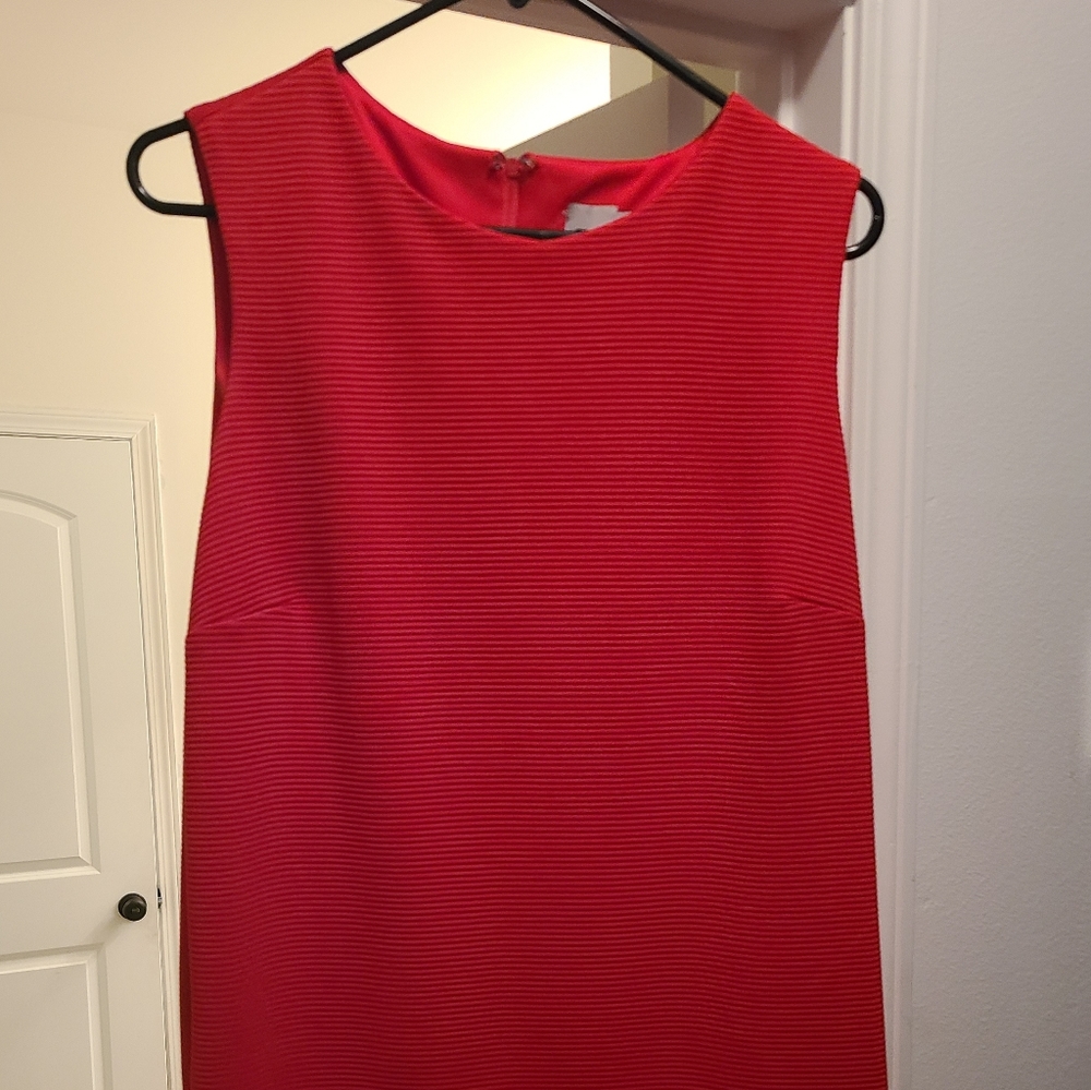 Red sleeveless dress